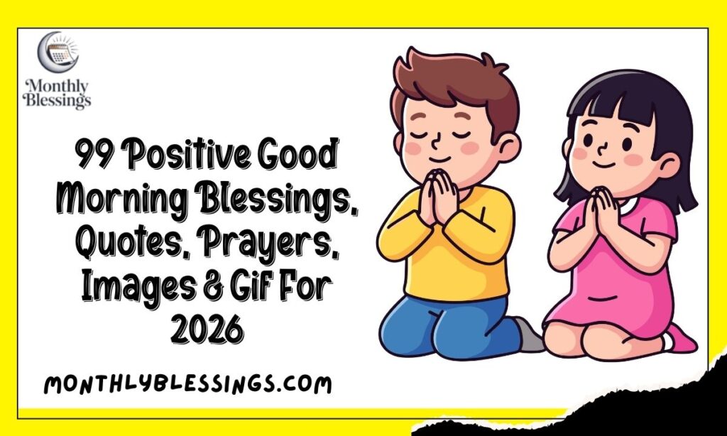 99 Positive Good Morning Blessings, Quotes, Prayers, Images & Gif For 2026