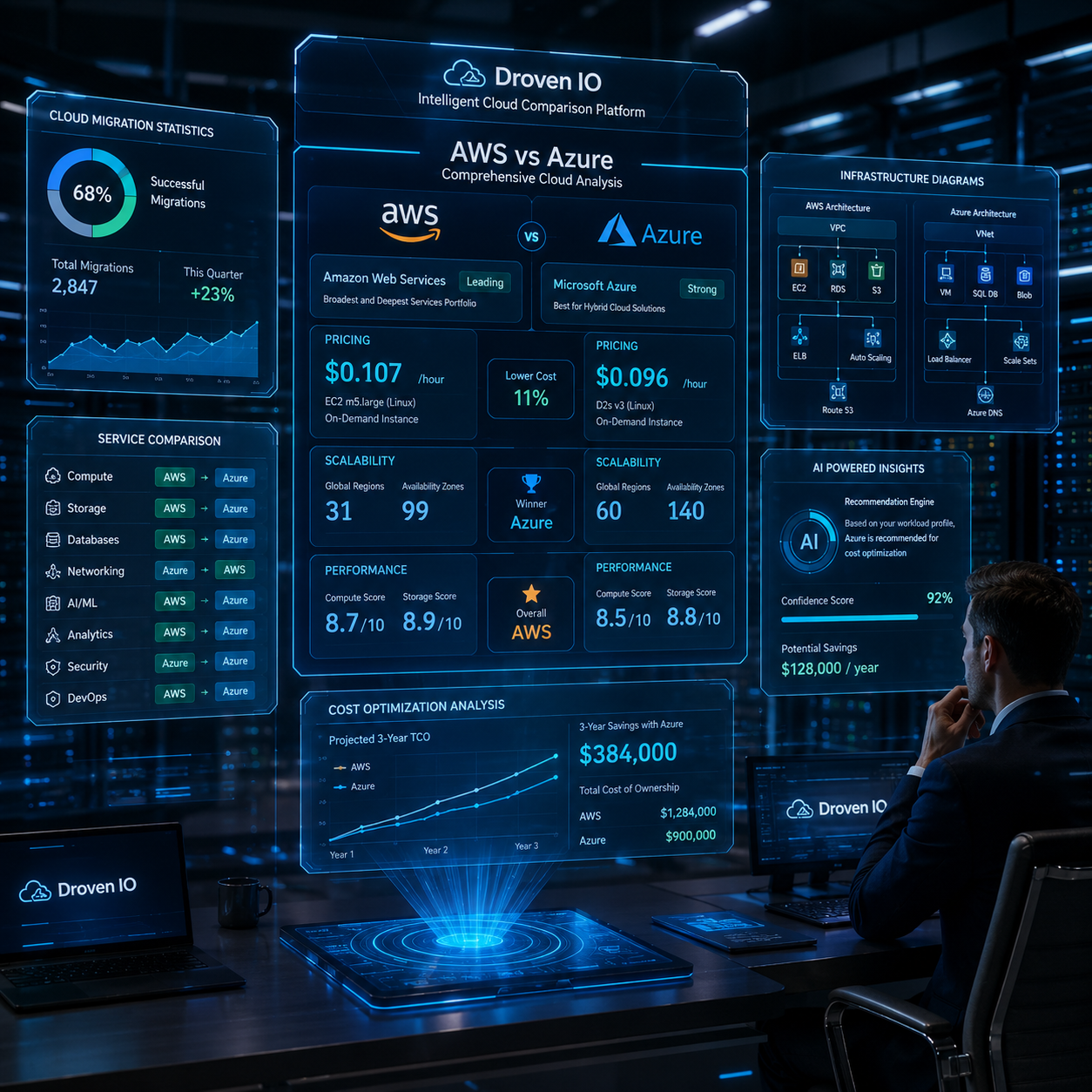 Droven io AWS vs Azure Comparison Stop Guessing and Start Saving